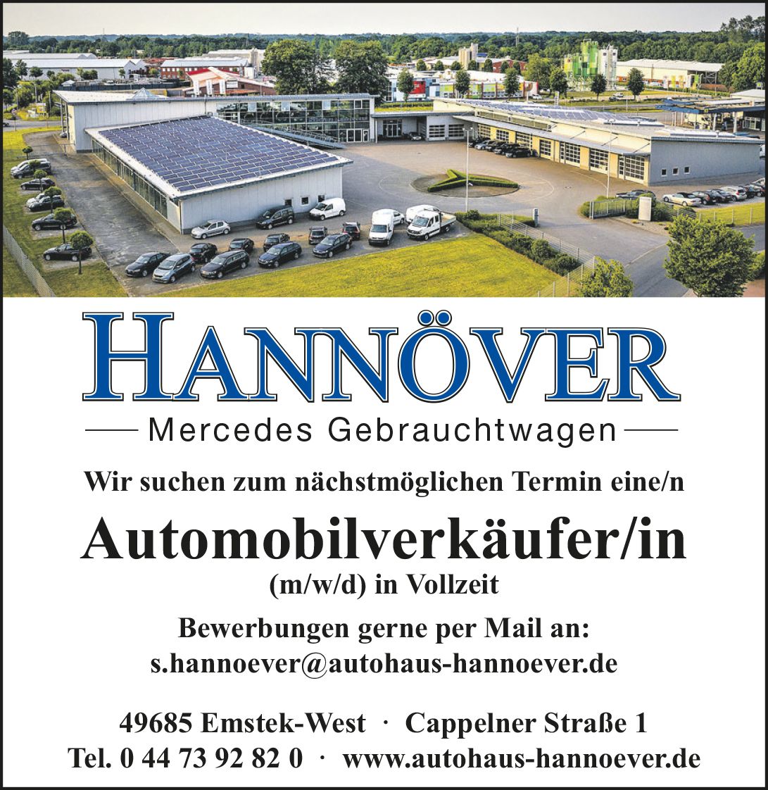 Automobilverkäufer gesucht